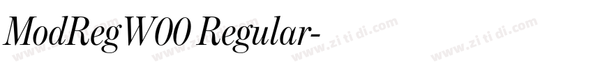 ModRegW00 Regular字体转换